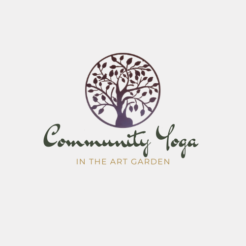 Tree logo for Community Yoga in the Art Garden.