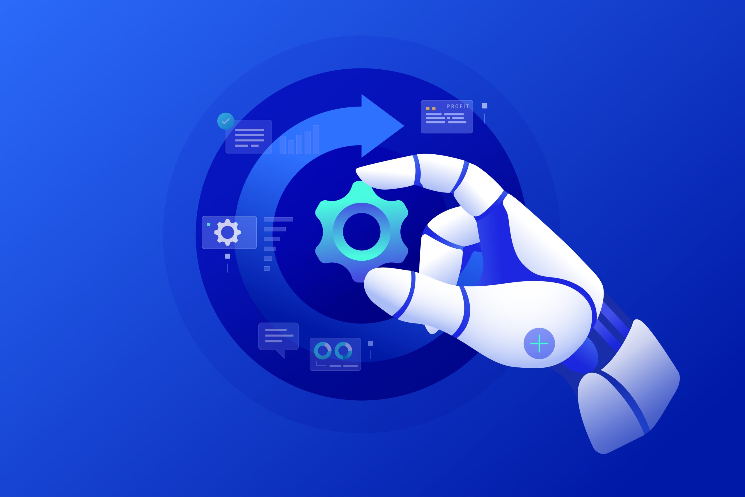 AI hand turning knob