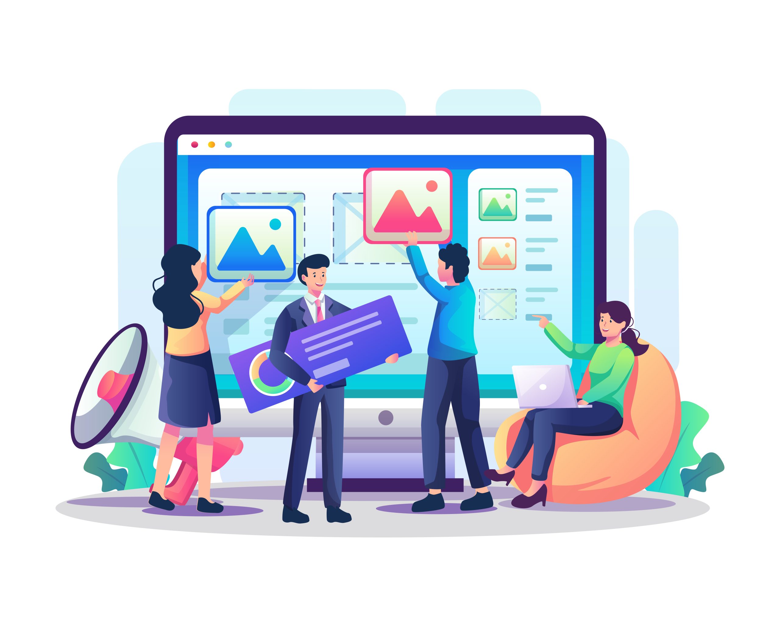 Digital marketing team measuring performance