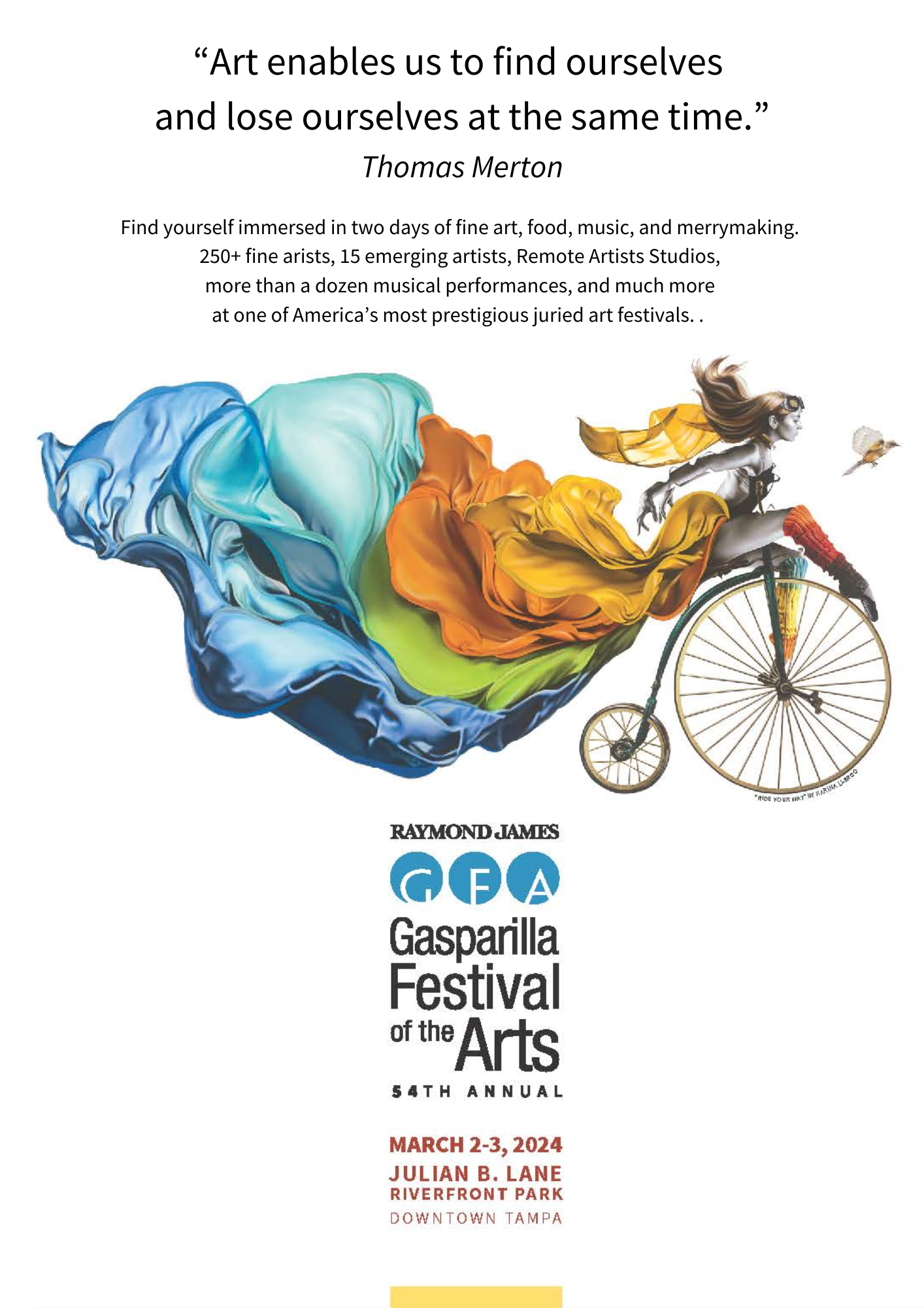 Gasparilla Festival of the Arts ad