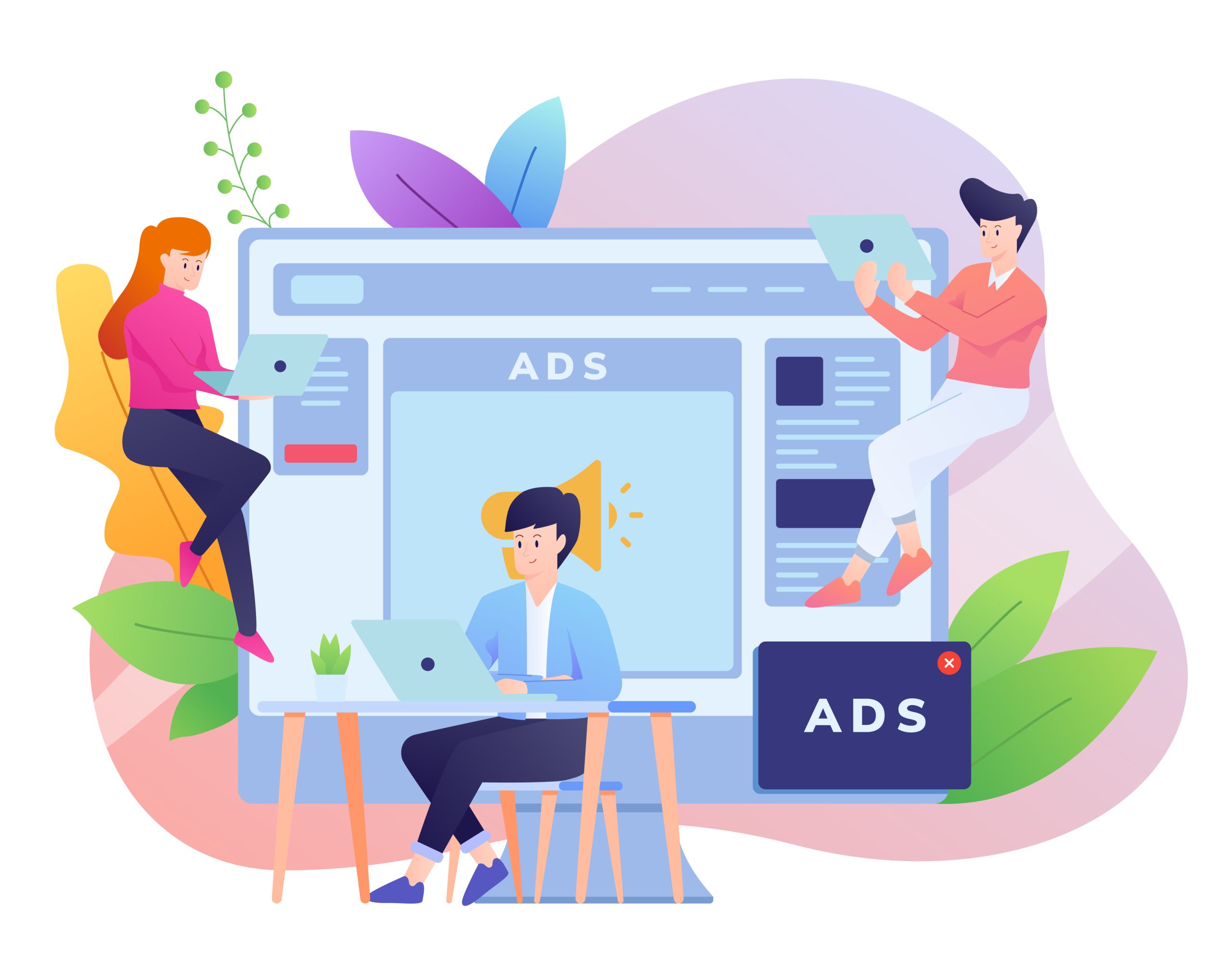 Advertising Team sets up online campaigns