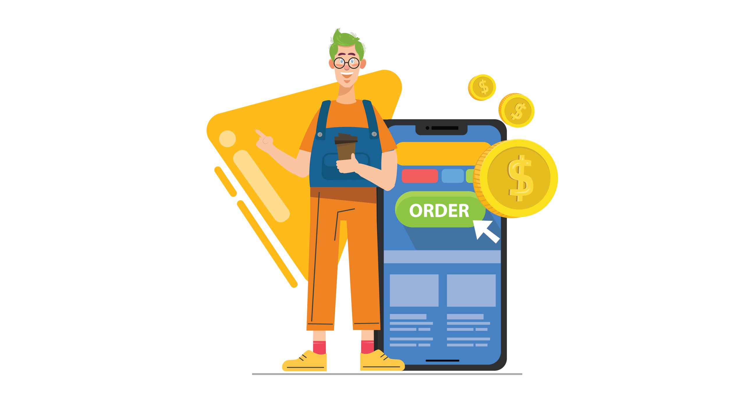 Man shopping online